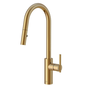 Gerber D454058BS Parma Cafe Single Handle Pull-down Kitchen Faucet - Satin Black