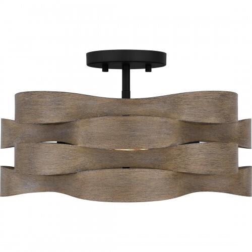 Quoizel APL1716MBK Appleton Semi flush 2 lights matte black. Semi-Flush Mount