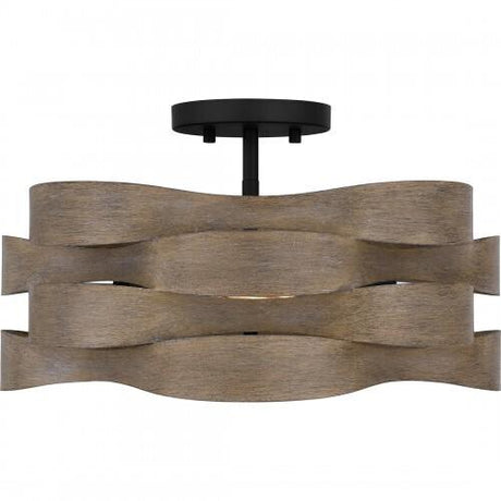 Quoizel APL1716MBK Appleton Semi flush 2 lights matte black. Semi-Flush Mount