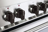 Verona VEKNDGESBLK Color Knob Set for Designer Single Oven Dual Fuel Range - Black