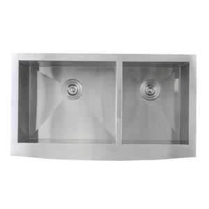 LENOVA SS-AP-D36 Undermount Double Bowl 36 x 20-3/4 10 - Brushed Satin FARMHOUSE KITCHEN SINK Farmhouse Sinks,Kitchen,Kitchen Sinks, Lenova Apron Front Stainless Steel Sinks