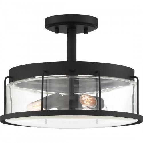 Quoizel LUD1713EK Ludlow Semi-flush mount 3 light earth black Semi-Flush Mount