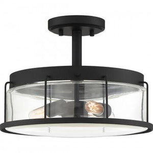 Quoizel LUD1713EK Ludlow Semi-flush mount 3 light earth black Semi-Flush Mount