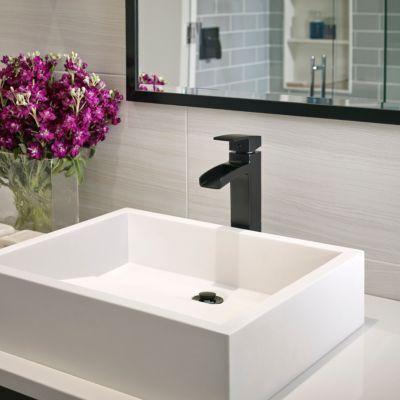 Pfister Black Kenzo Single Handle Vessel Faucet LG40-DF0B