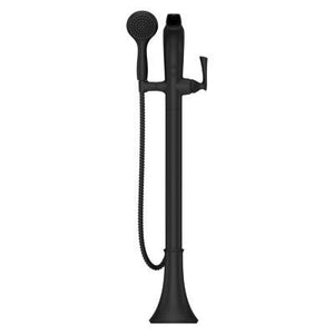 Pfister Matte Black Tub Filler With Hand Shower LG6-1RH1B