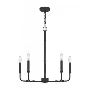 Quoizel ABR5024MBK Abner Chandelier 5 light matte black Chandelier