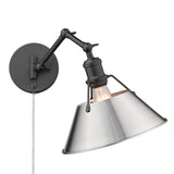 Orwell BLK Articulating 1 Light Wall Sconce with Pewter Shade