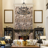 Alastair 2 Tier 6+9 Light Chandelier in Matte Black