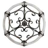 Madera 6-Light Chandelier in Antique Black Iron