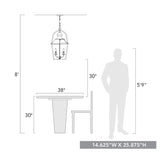 Christoff 4 Light Pendant in Antique Black Iron