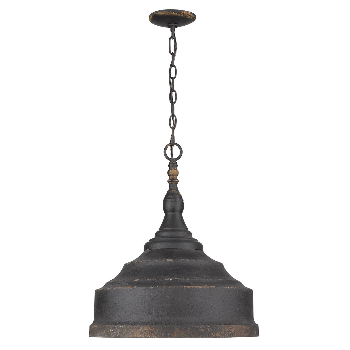 Keating 3 Light Pendant in Antique Black Iron