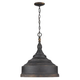 Keating 3 Light Pendant in Antique Black Iron
