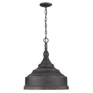 Keating 3 Light Pendant in Antique Black Iron