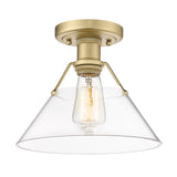 Orwell BCB Flushmount in Brushed Champagne Bronze with Clear Glass Shade