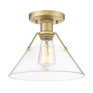 Orwell BCB Flushmount in Brushed Champagne Bronze with Clear Glass Shade