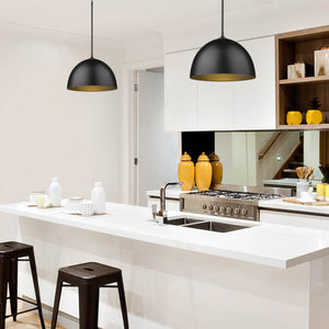Zoey Large Pendant in Matte Black with Matte Black Shade