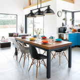 Duncan 3 Light Linear Pendant in Black with a Matte Black Shades