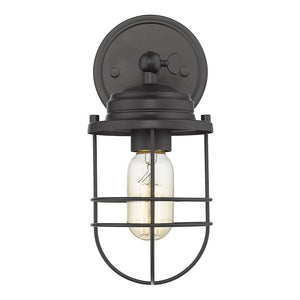Seaport 1-Light Wall Sconce in Matte Black