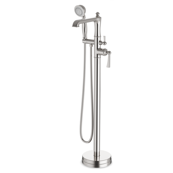 Artos Classic Floor Mount Tub Filler Trim Kit with Hand Held Shower Brushed Nickel – FS511TKBN