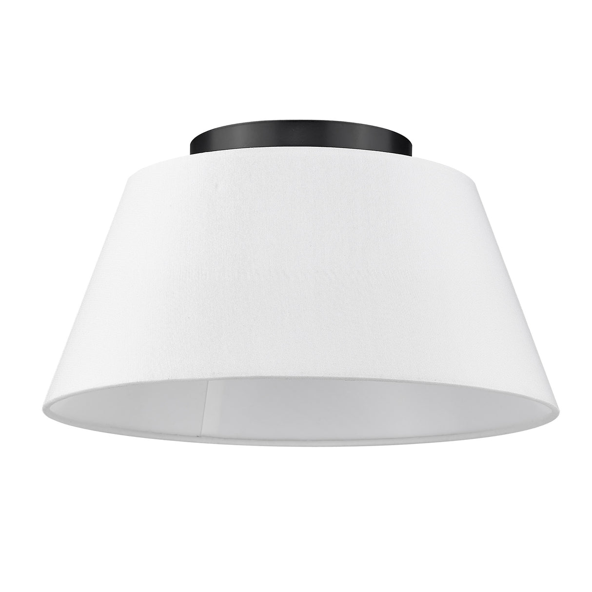 Penn Flush Mount in Matte Black with Modern White Shade