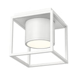 Desmond WHT Flush Mount - 7" in Matte White with Matte White Shade