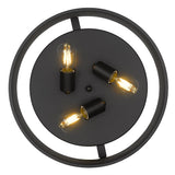 Channing 15" Flush Mount in Matte Black