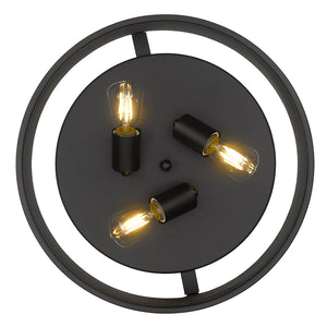Channing 15" Flush Mount in Matte Black