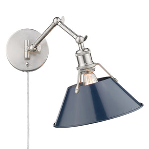 Orwell PW Articulating 1 Light Wall Sconce with Matte Navy Shade