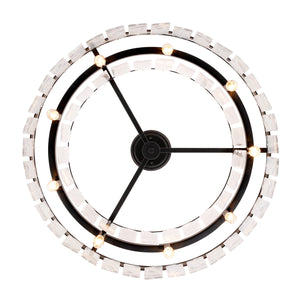 Ciara BLK Matte Black 9 Light Semi-Flush