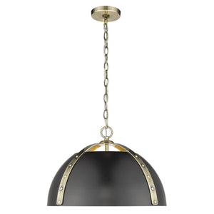 Aldrich AB 3 Light Pendant in Aged Brass