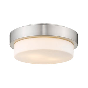 Multi-Family Flush Mount in Pewter with Opal Glass