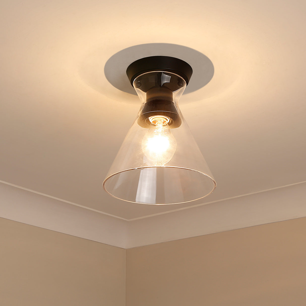 Malta Matte Black Flush Mount