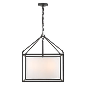Manhattan 5 Light Chandelier in Matte Black