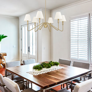 Kennedy BCB Brushed Champagne Bronze 6 Light Chandelier