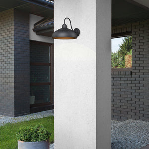 Levitt Natural Black Large Wall Sconce - Outdoor