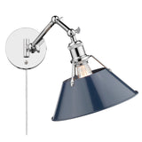 Orwell CH Articulating 1 Light Wall Sconce with Matte Navy Shade