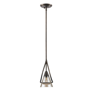 Olympia Mini Pendant in Burnt Sienna with Baltic Amber Glass