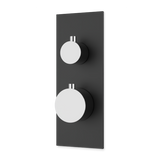 Artos Otella Thermostat with 3-Way Diverter & Off Position Linear Trim Kit Chrome / Matte Black – F903B-63TKCHB