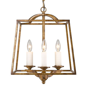Athena 3 Light Pendant in Grecian Gold (Incandescent)
