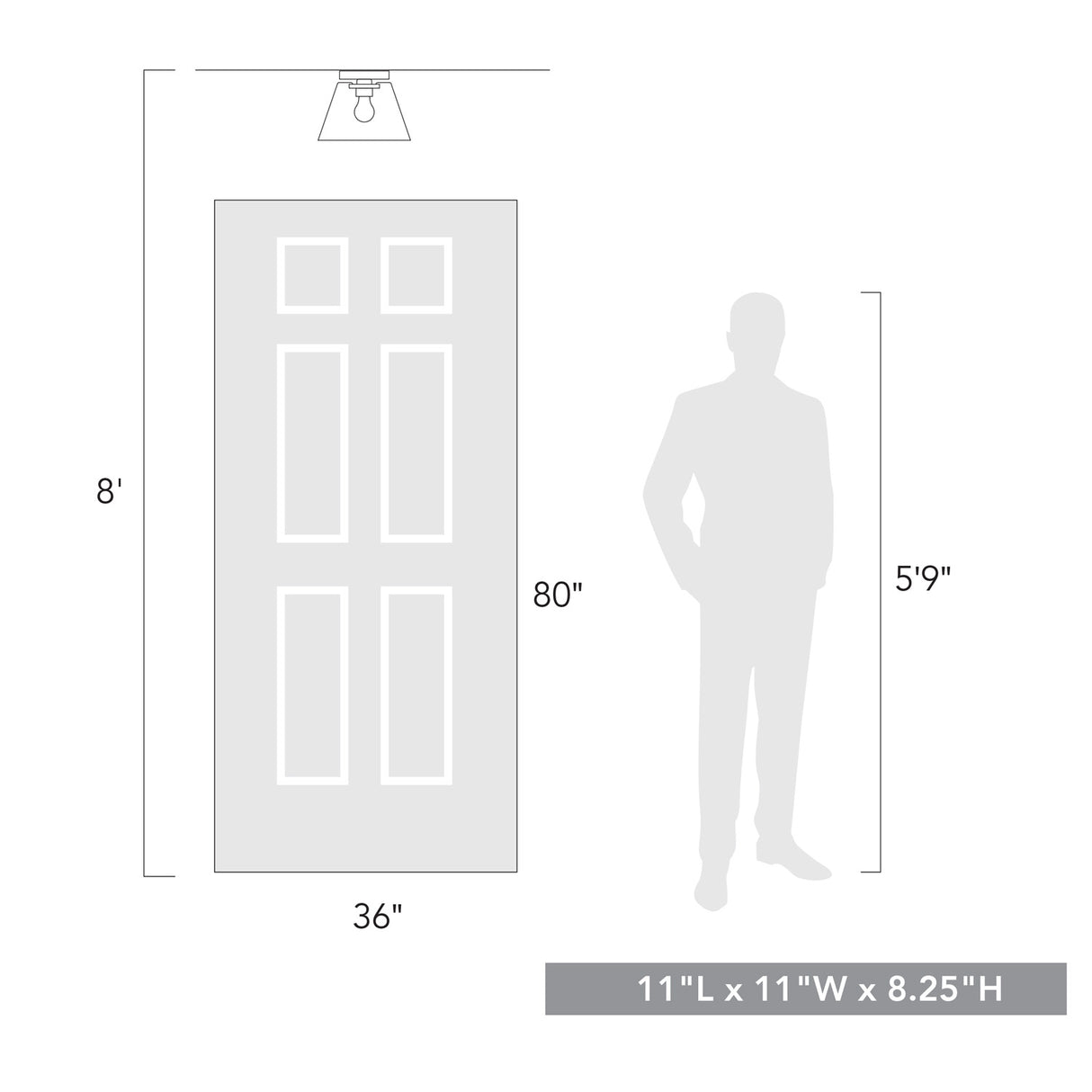Penn Flush Mount in Matte Black with Clear Glass Shade