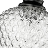 Adeline Semi-Flush in Matte Black with Clear Glass Shade