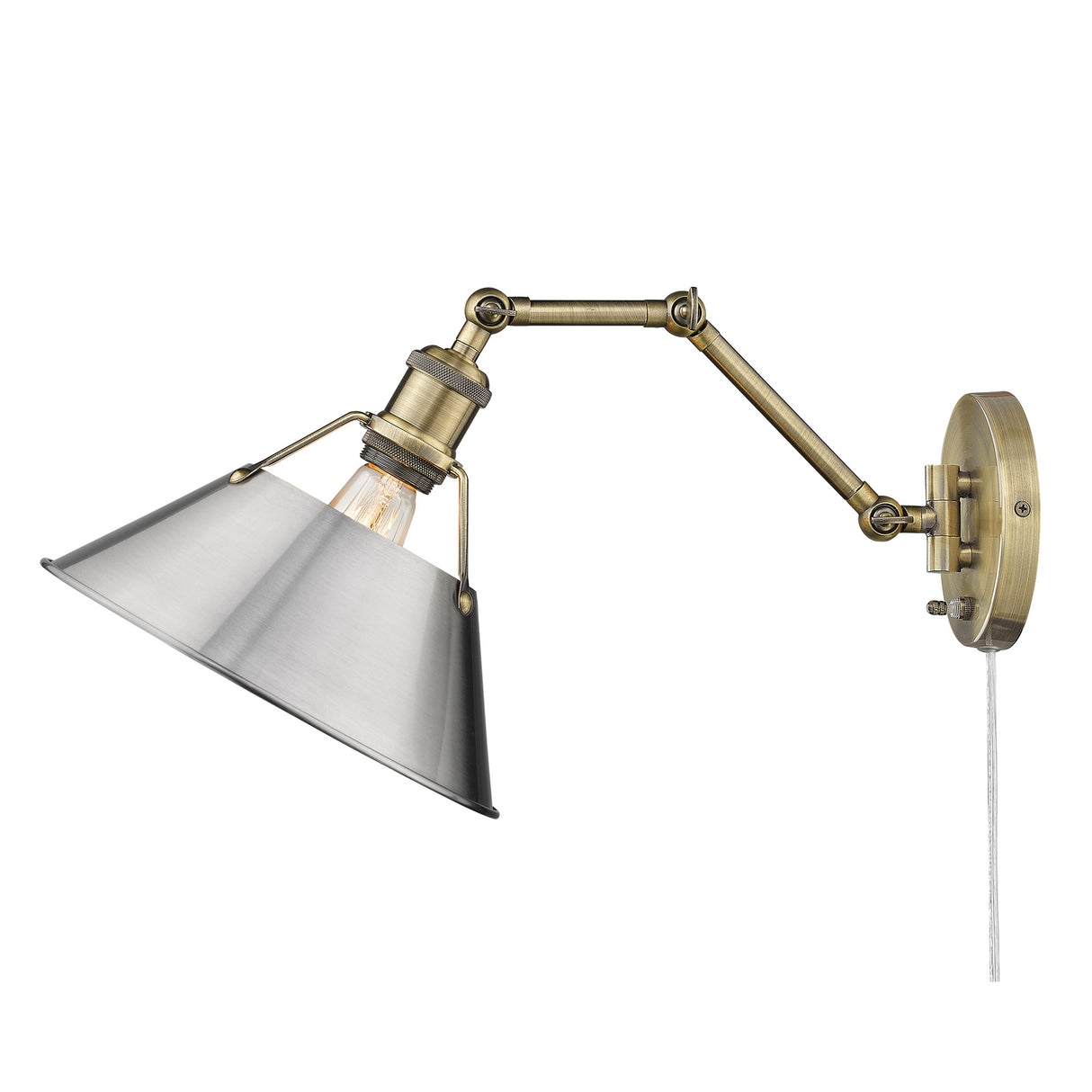 Orwell AB Articulating 1 Light Wall Sconce with Pewter Shade