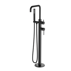 Artos Opera Floor Mount Tub Filler Trim Kit with Low Spout & Hand Shower Matte Black