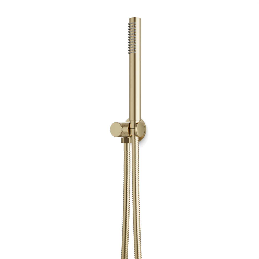 Artos Opera Flexible Hose Hand Shower Kit on Pivoting Hook Satin Brass – F907-110SB
