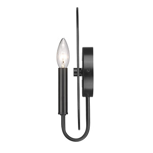 Tessa 1 Light Wall Sconce in Matte Black