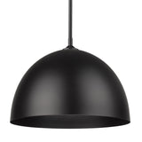 Zoey Large Pendant in Matte Black with Matte Black Shade