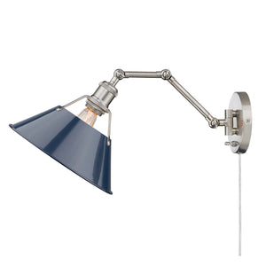 Orwell PW Articulating 1 Light Wall Sconce with Matte Navy Shade