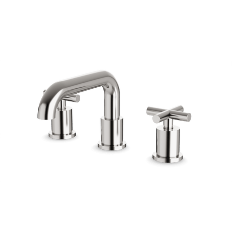 Artos Opera 8" Widespread Bathroom Faucet With Low Spout & Cross Handles Brushed Nickel – FS314BN