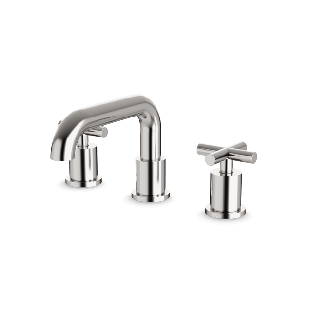 Artos Opera 8" Widespread Bathroom Faucet With Low Spout & Cross Handles Brushed Nickel – FS314BN