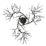 Autumn Twilight 6 Light Chandelier in Black Iron